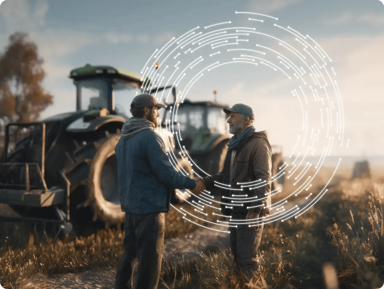 Image de deux professionnels dans le secteur de l'agriculture